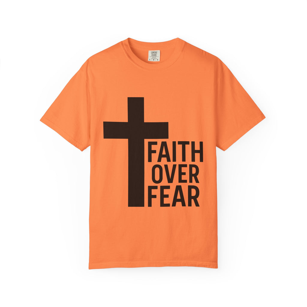 Faith Over Fear T-Shirt — Christian Cross Inspirational Tee