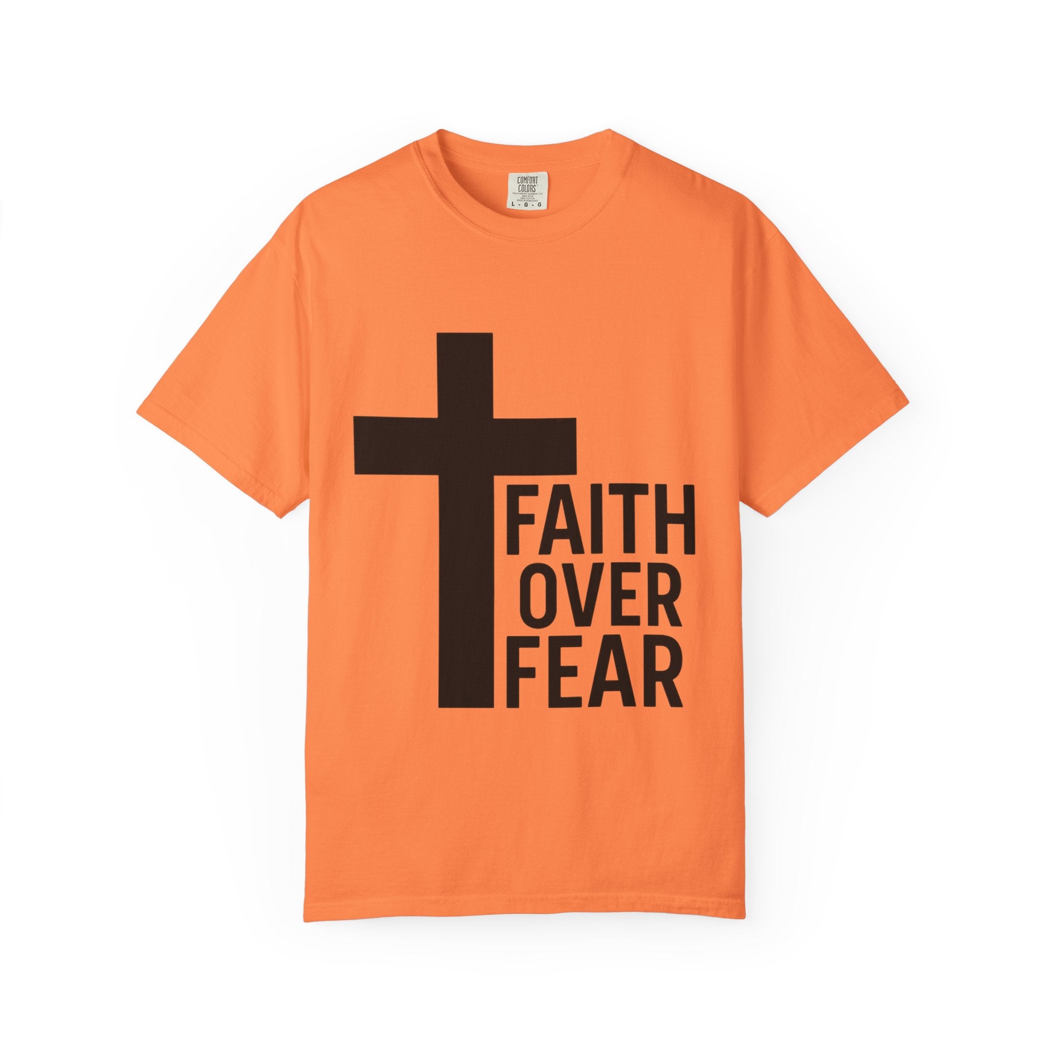 Faith Over Fear T-Shirt — Christian Cross Inspirational Tee