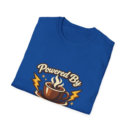 Powered By Coffee T-Shirt — Vintage Coffee Lover Tee Printify