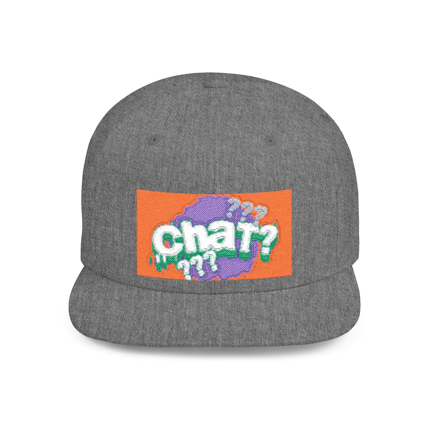 Chat Flat Bill Snapback Hat