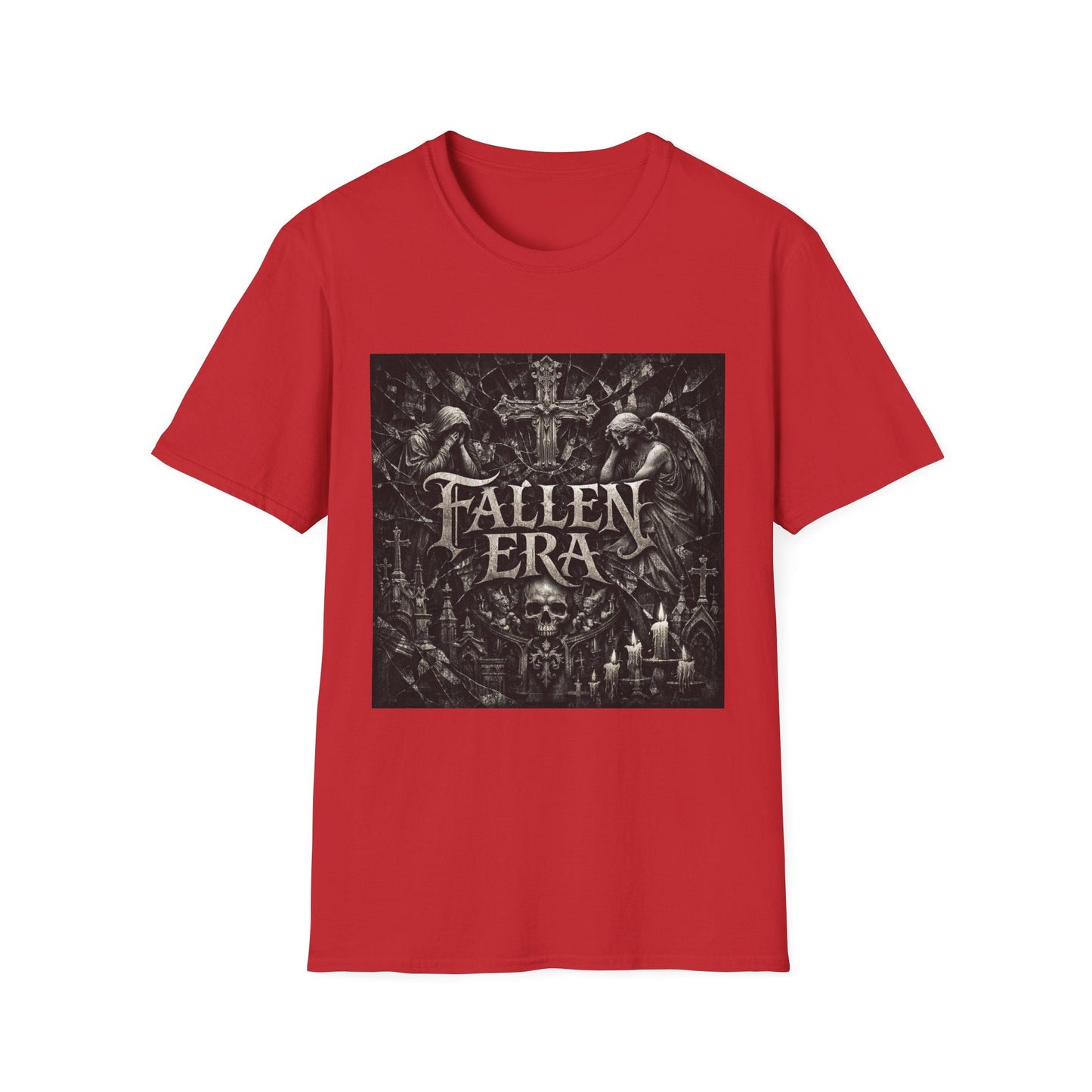 T-Shirt — Fallen Era Gothic Band Tee (Skulls, Angels & Cross) Printify