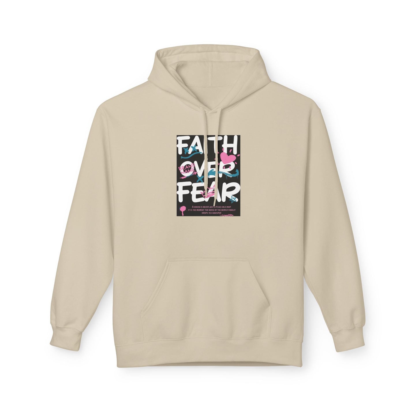 Faith Over Fear Hoodie — Floral Christian Inspiration Sweatshirt Printify