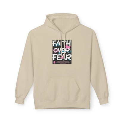 Faith Over Fear Hoodie — Floral Christian Inspiration Sweatshirt Printify