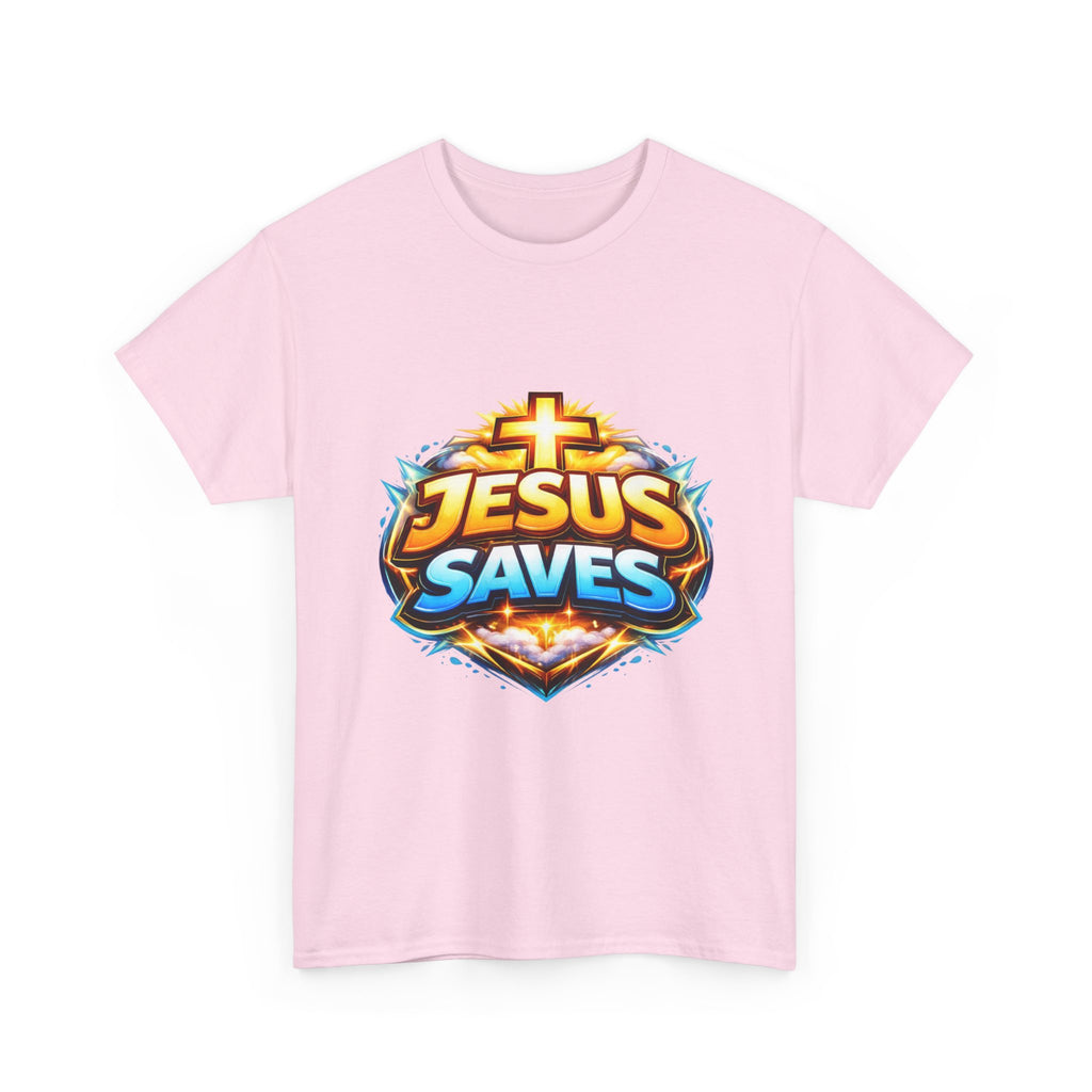 Jesus Saves T-Shirt — Bold Faith Graphic Tee for Christians, Church & Easter