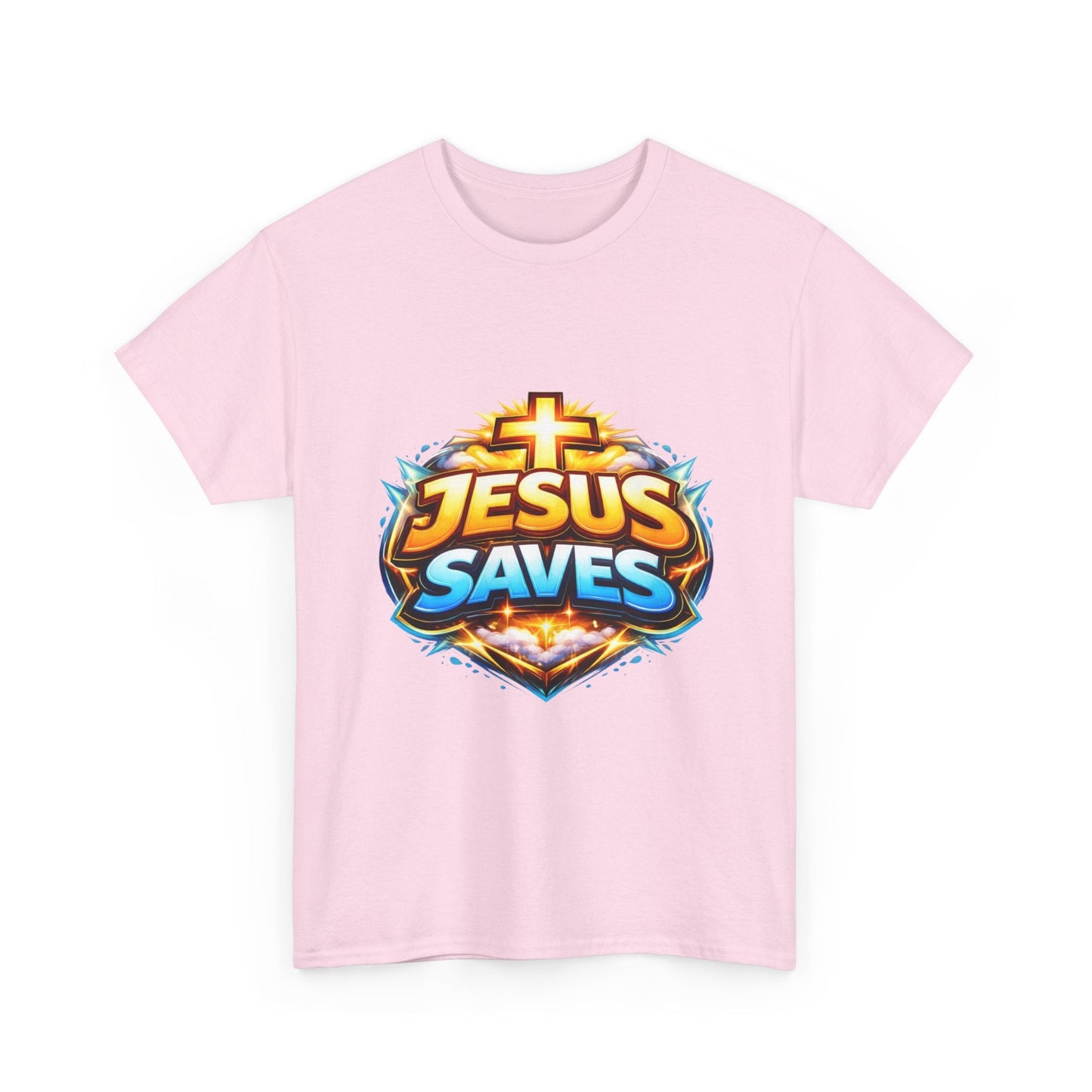 Jesus Saves T-Shirt for Men – Bold Faith Graphic Tee for Christians Printify