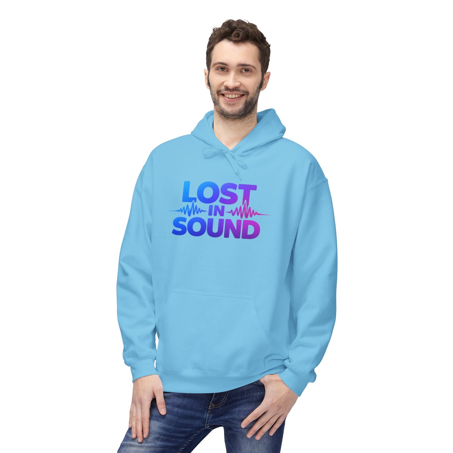 Lost in Sound Hoodie — Gradient Music Wave Pullover