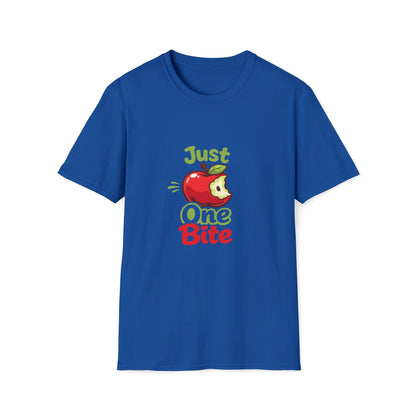 Just One Bite T-Shirt — Cute Apple Graphic Tee for Teachers & Foodies Printify