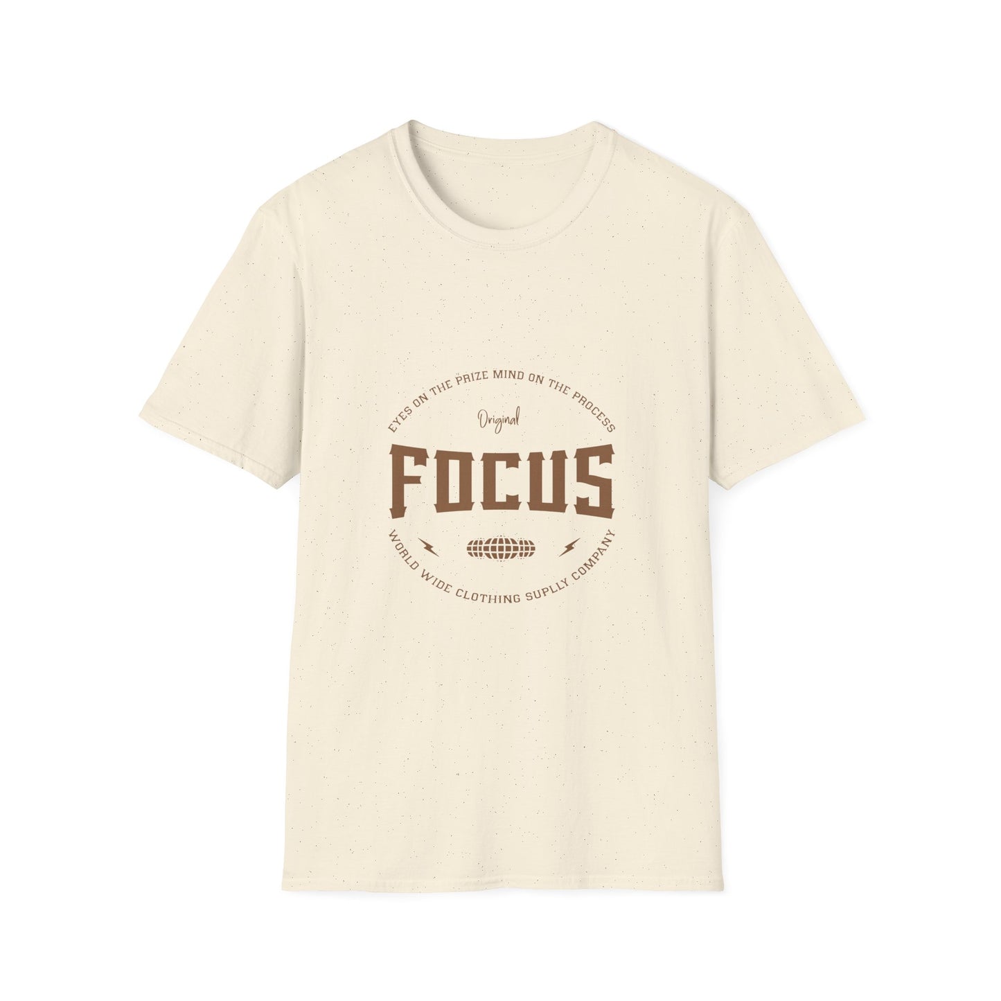 Focus Graphic T‑Shirt — Motivational Retro Football Design