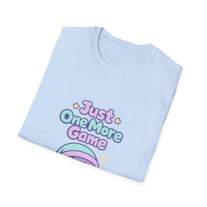 Just One More Game Gamer T‑Shirt — Cute Kawaii Sleeping Gamer Tee Printify