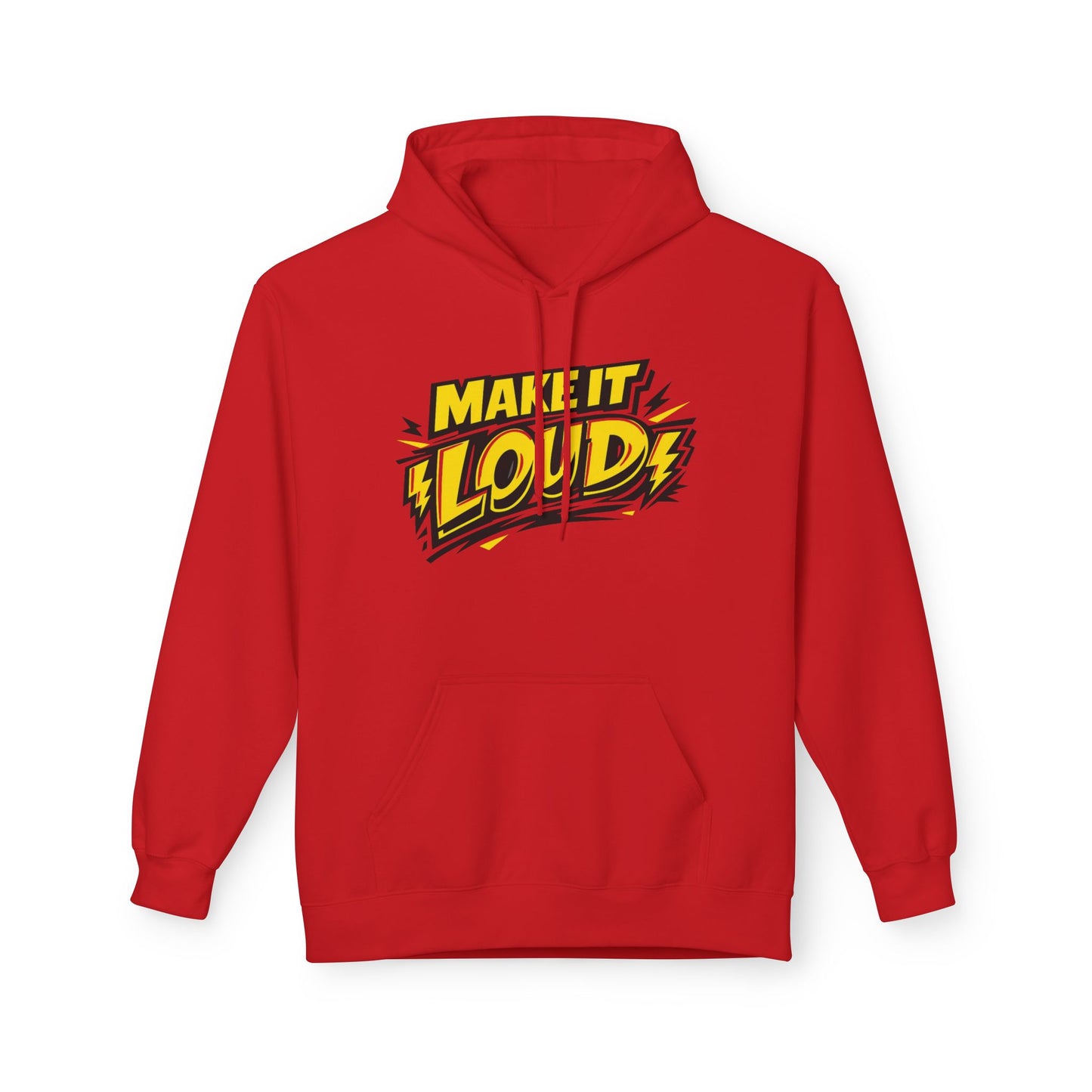 Make It Loud Hoodie — Bold Yellow Graphic Pullover
