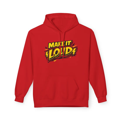 Make It Loud Hoodie — Bold Yellow Graphic Pullover