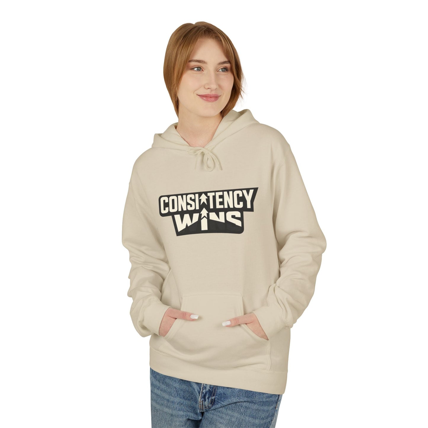 Consistency Wins Hoodie — Motivational Graphic Pullover Printify