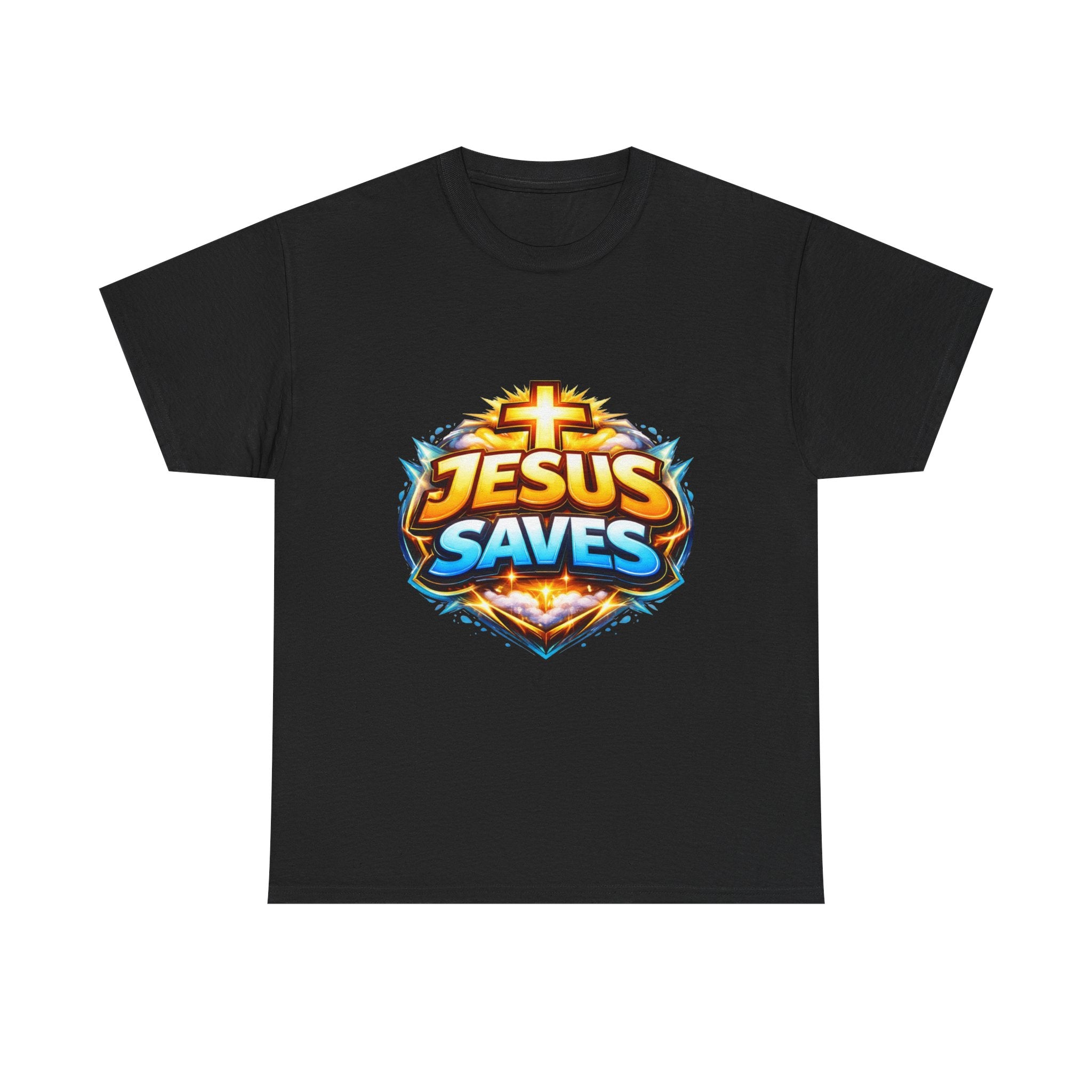 Jesus Saves T-Shirt — Bold Faith Graphic Tee for Christians, Church & Easter