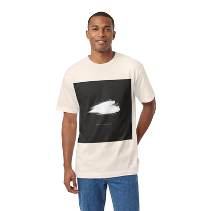 Abstract Brushstroke Tee — Minimal Black Square Design Printify