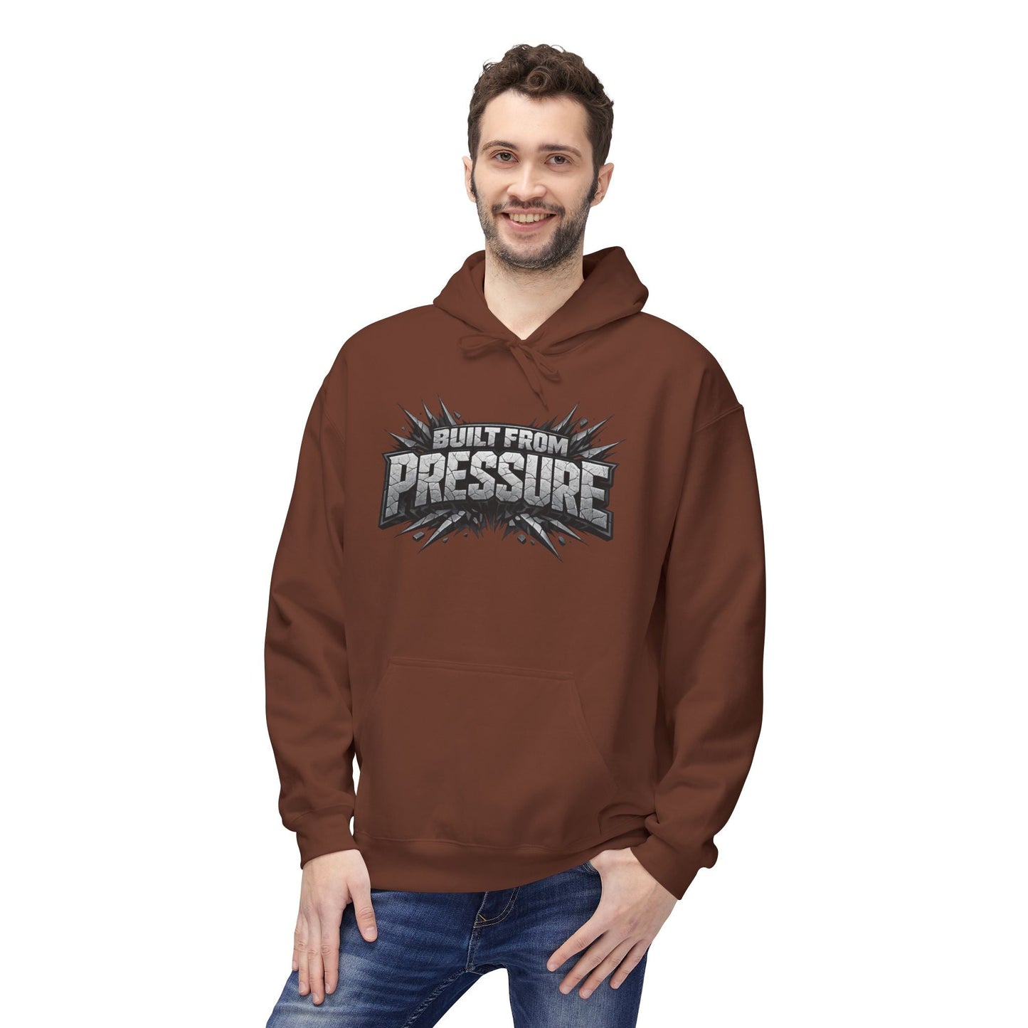 Build From Pressure Hoodie — Motivational Graphic Pullover Printify