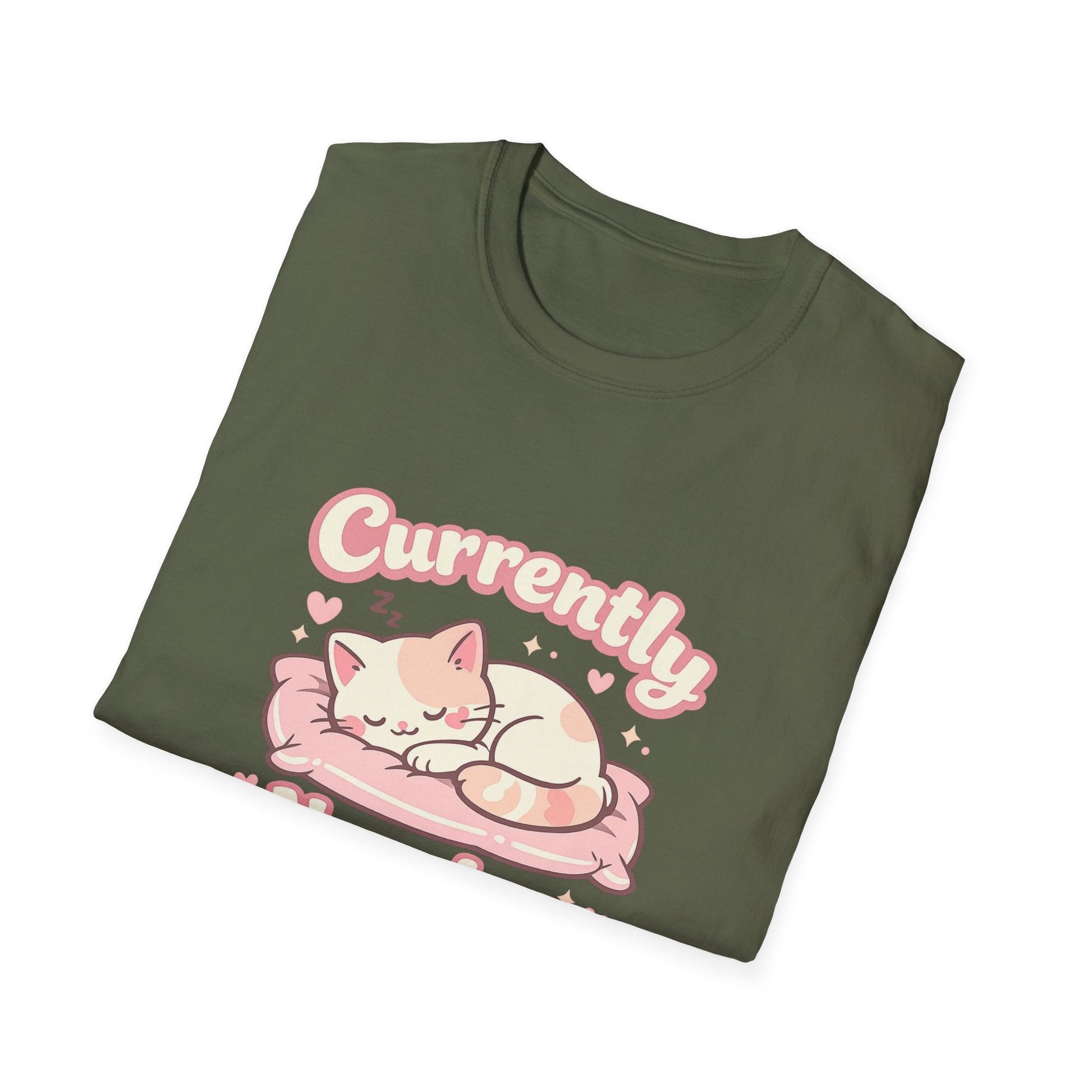 Cat Napping T-Shirt — Cute Sleeping Cat Tee for Cat Lovers Printify