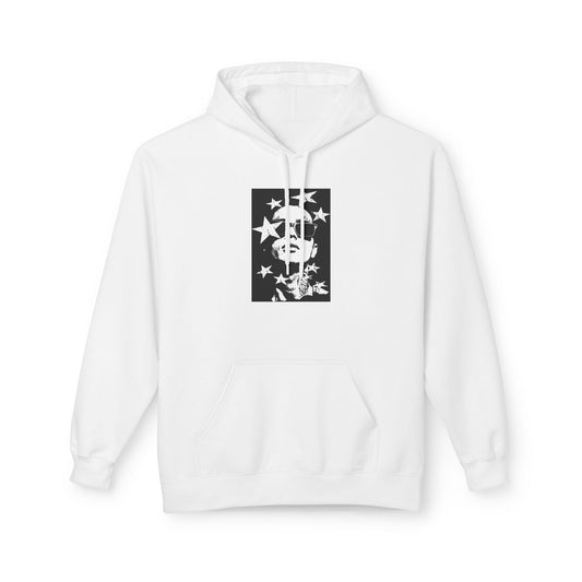 Hoodie — Monochrome Dollar Sign & Stars Graphic Printify