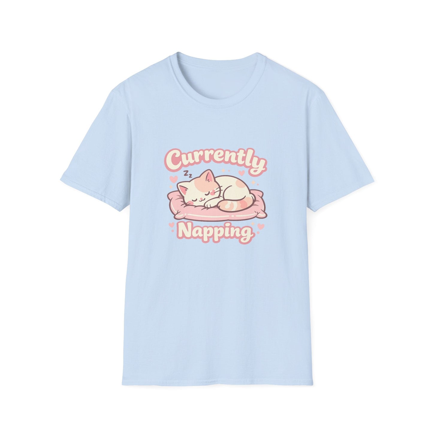 Cat Napping T-Shirt — Cute Sleeping Cat Tee for Cat Lovers Printify