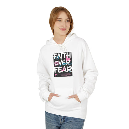 Faith Over Fear Hoodie — Floral Christian Inspiration Sweatshirt Printify