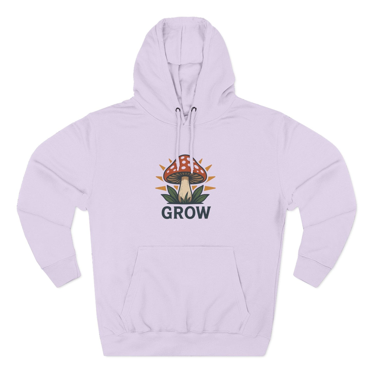 Grow Mushroom Hoodie – Unisex Botanical Graphic Fleece Pullover Printify