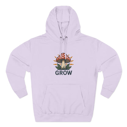 Grow Mushroom Hoodie – Unisex Botanical Graphic Fleece Pullover Printify