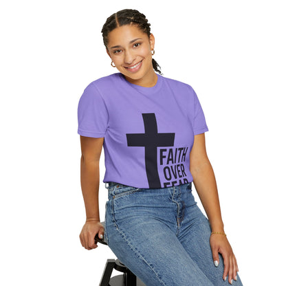 Faith Over Fear T-Shirt — Christian Cross Inspirational Tee Printify