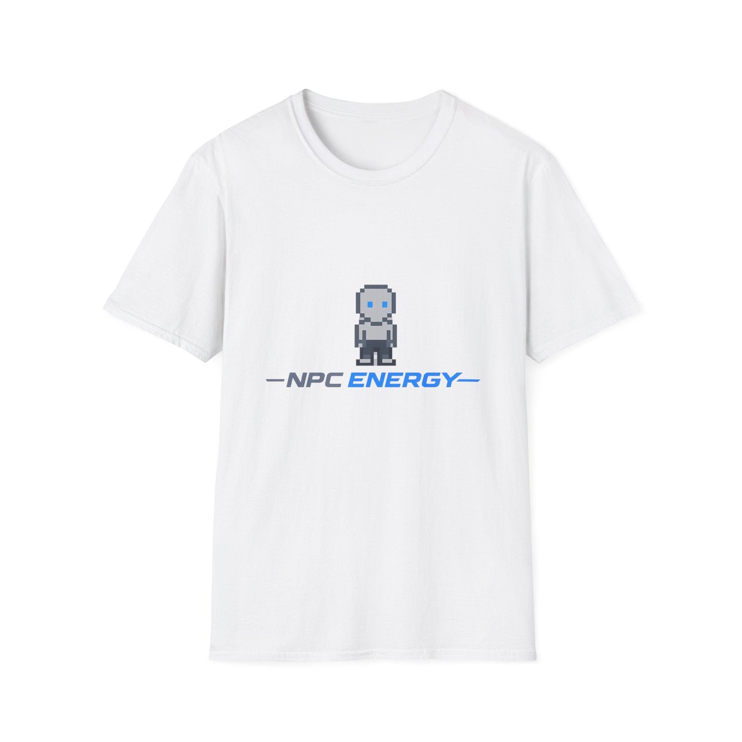 NPC Energy Pixel Robot T-Shirt — Retro Gamer Graphic Tee Printify