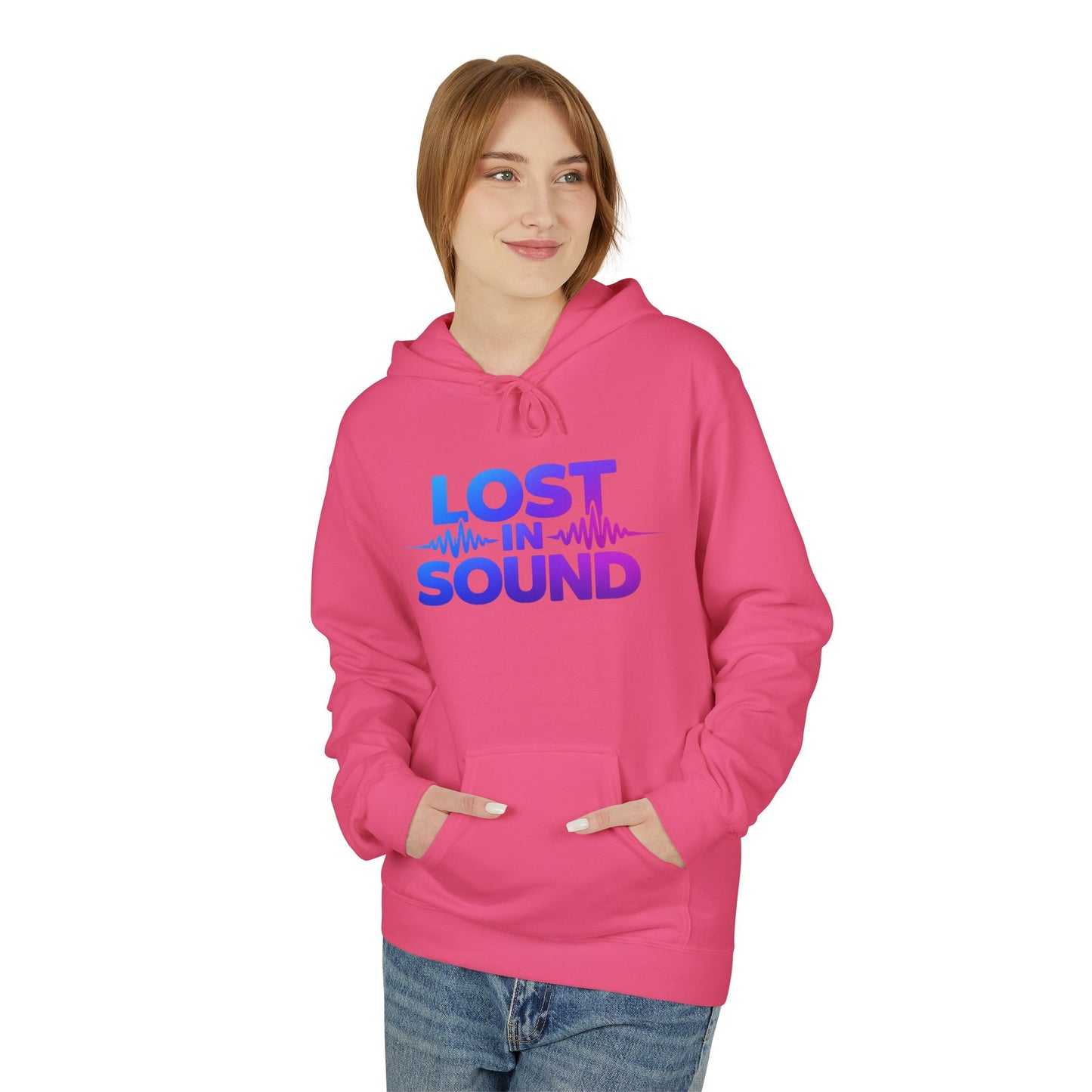 Lost in Sound Hoodie — Gradient Music Wave Pullover