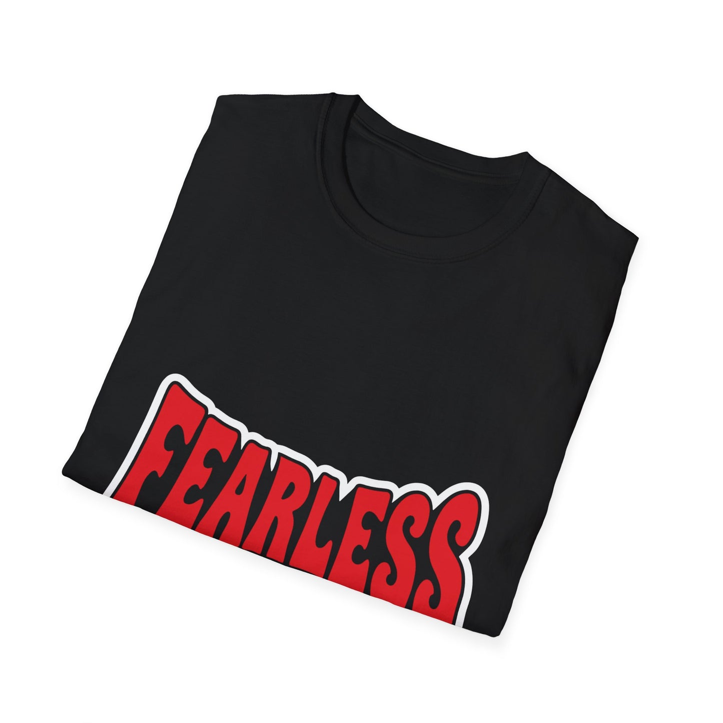 Fearless Graphic T-Shirt — Bold Red Typography Tee
