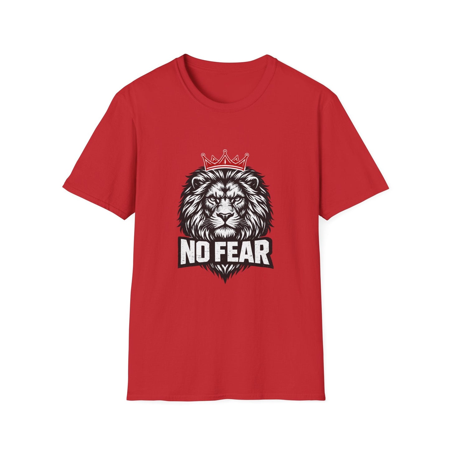 No Fear Lion T‑Shirt — Crowned Lion Graphic Tee Printify