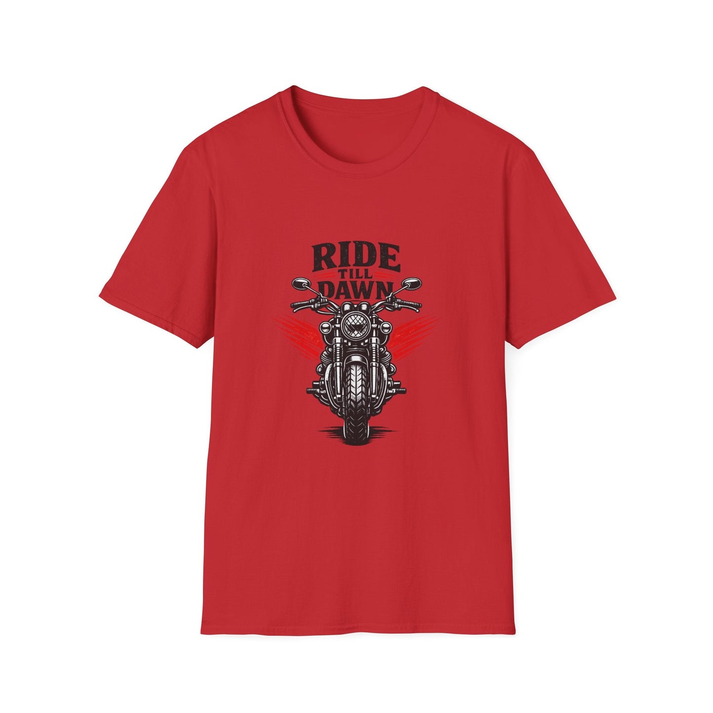 Ride Till Dawn Motorcycle T-Shirt Printify