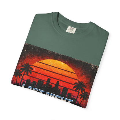 Last Night City T-Shirt — Retro Sunset Miami Vaporwave Tee Printify