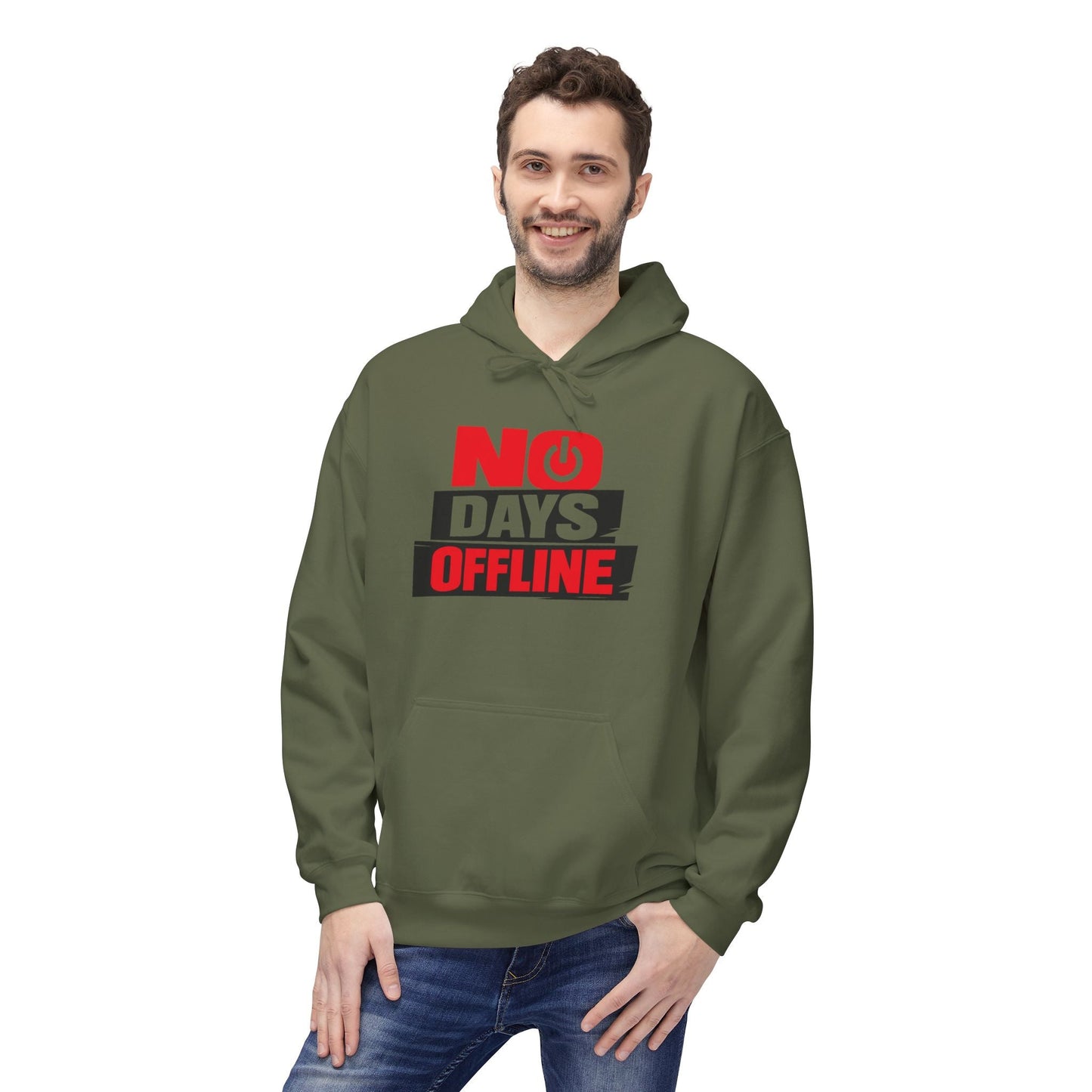 No Days Offline Hoodie — Gamer / Streamer Graphic Pullover Printify