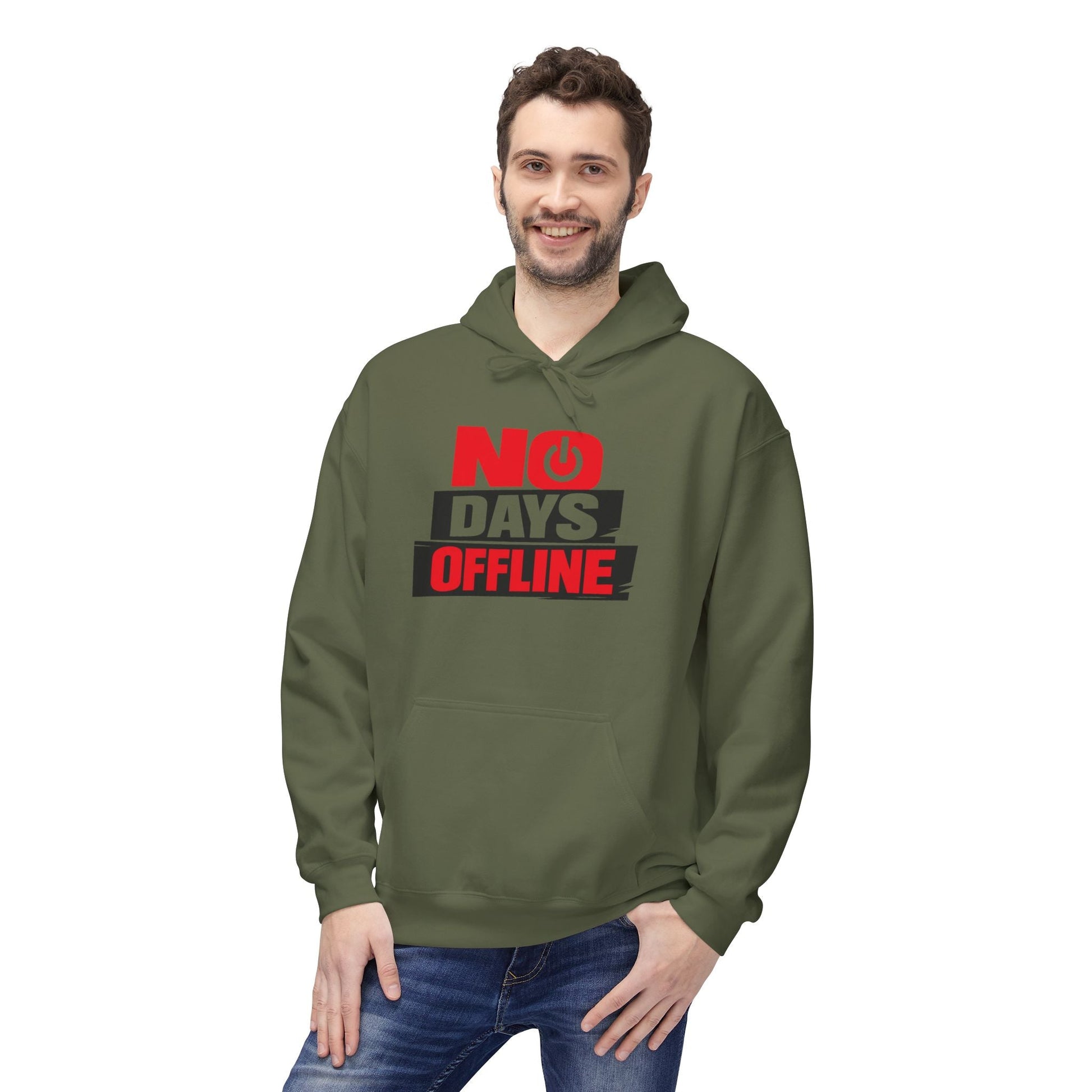 No Days Offline Hoodie — Gamer / Streamer Graphic Pullover Printify