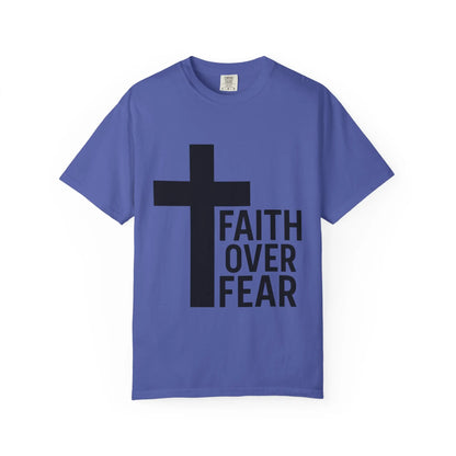 Faith Over Fear T-Shirt — Christian Cross Inspirational Tee Printify