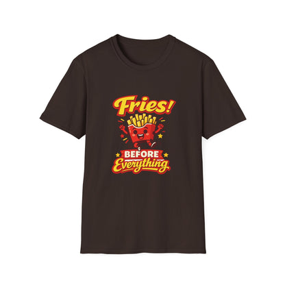 Fries Before Everything T-Shirt – Funny Fast Food Graphic Tee Printify