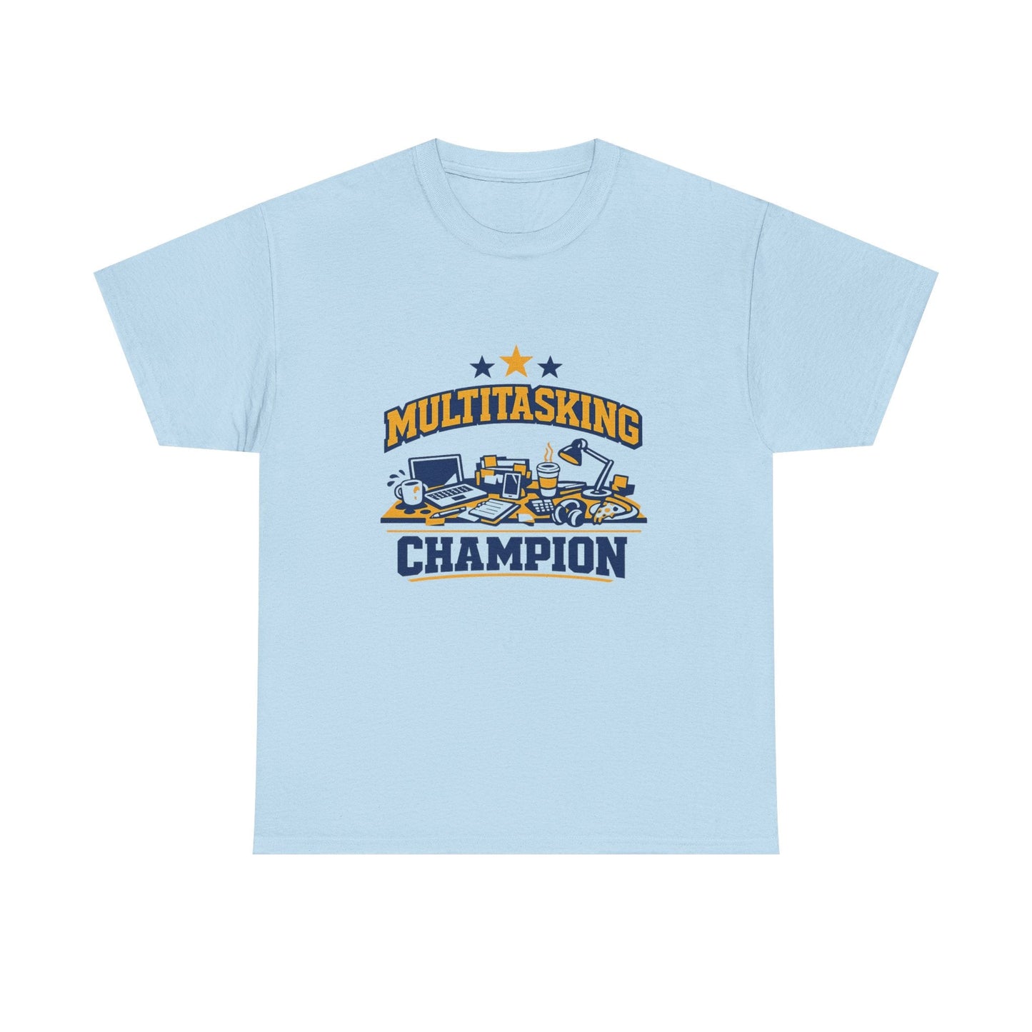 Multitasking Champion Tee — Funny Work From Home Gift Shirt Printify