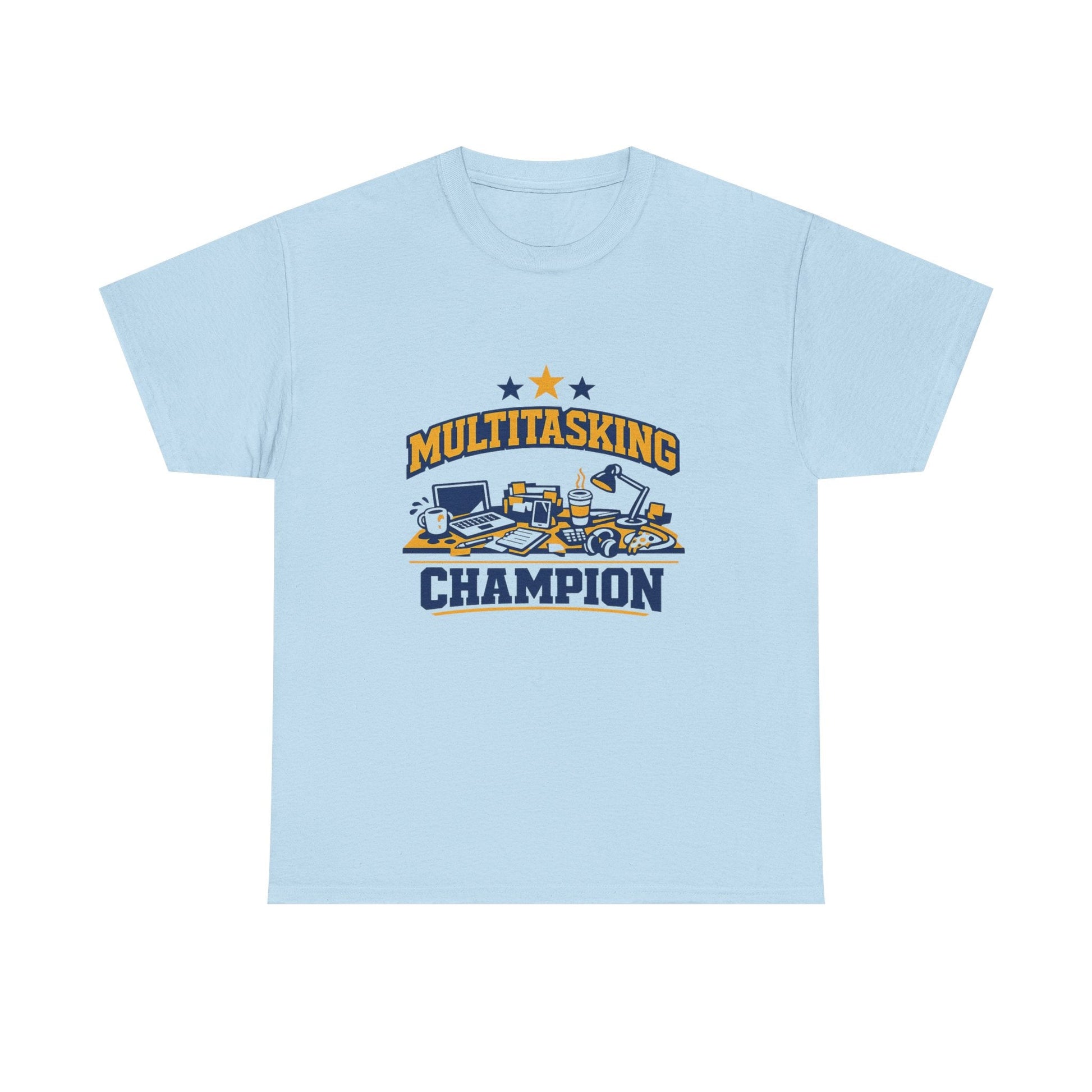 Multitasking Champion Tee — Funny Work From Home Gift Shirt Printify