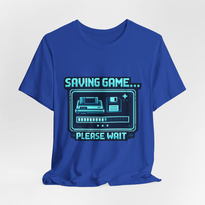 Saving Game Please Wait T-Shirt — Retro Gaming Console Tee