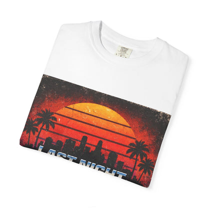 Last Night City T-Shirt — Retro Sunset Miami Vaporwave Tee Printify