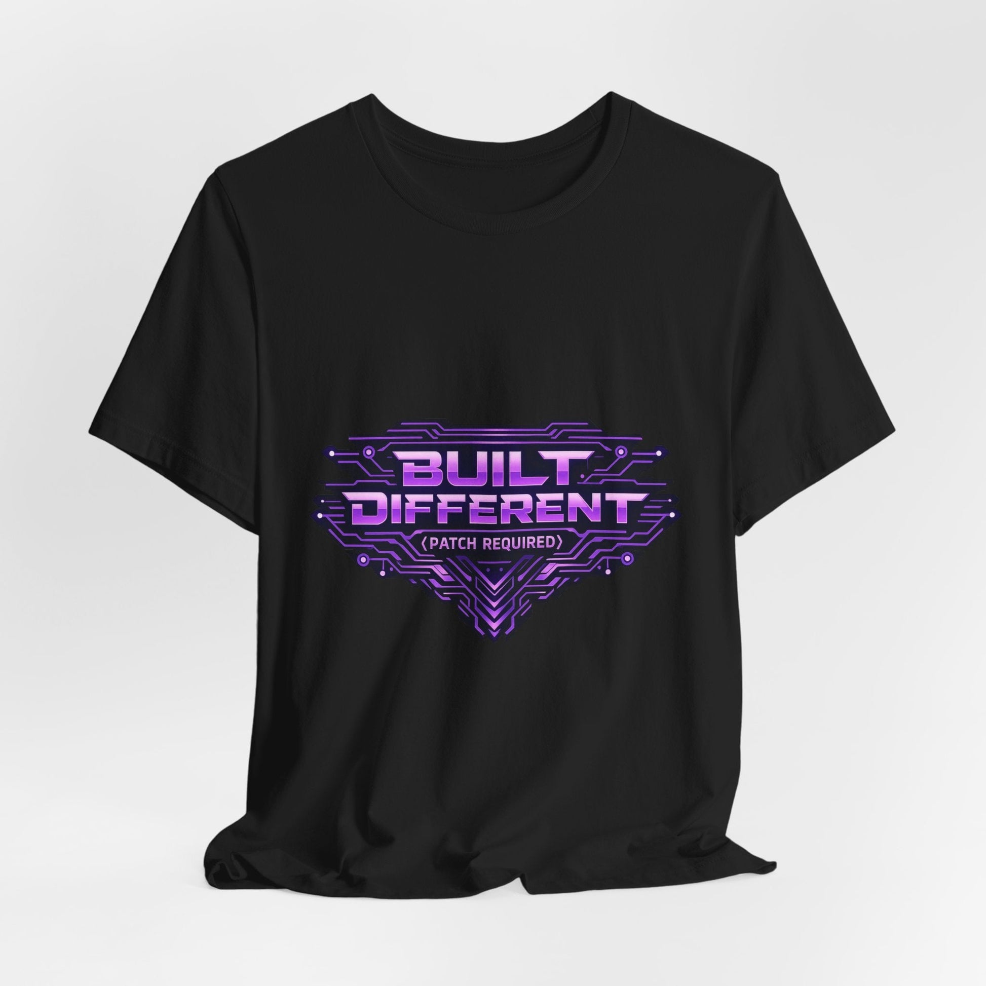 Built Different Tee — Retro Purple Gaming Graphic T-Shirt Printify