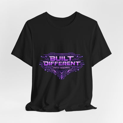 Built Different Tee — Retro Purple Gaming Graphic T-Shirt Printify