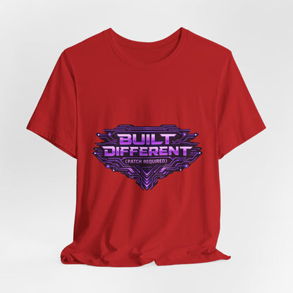 Built Different Tee — Retro Purple Gaming Graphic T-Shirt Printify