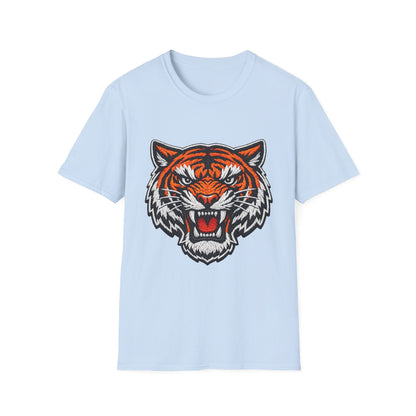 Tiger Head Graphic T-Shirt — Fierce Roaring Mascot Tee Printify