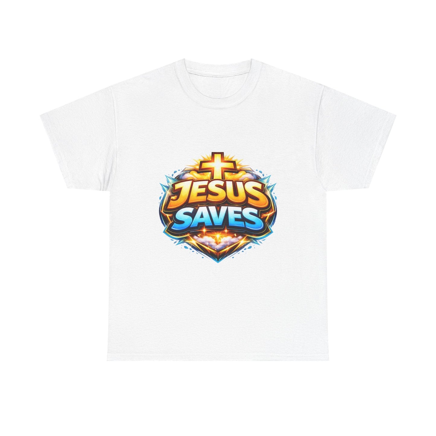 Jesus Saves T-Shirt for Men – Bold Faith Graphic Tee for Christians Printify