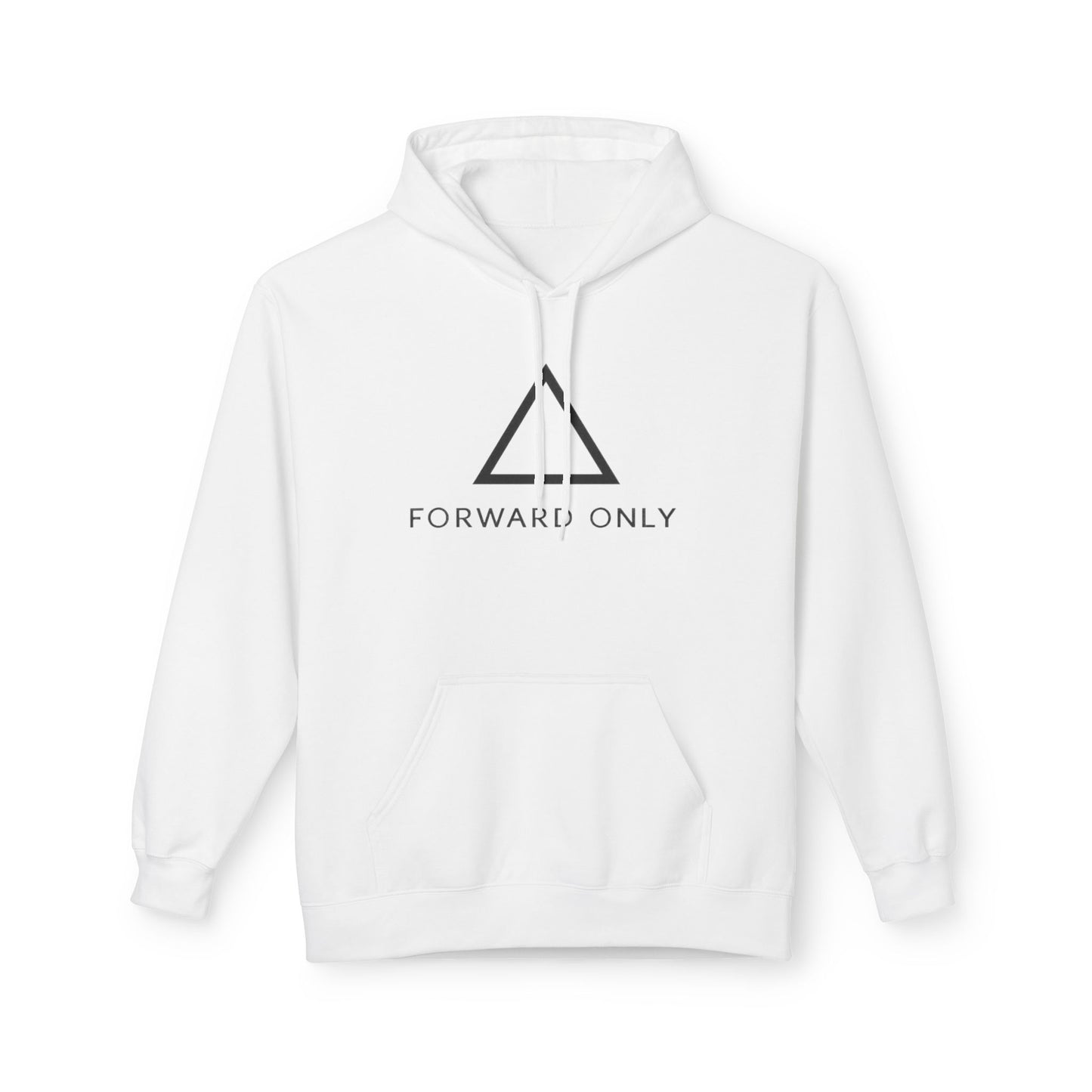 Hoodie — Minimal "Forward Only" Triangle Logo Pullover