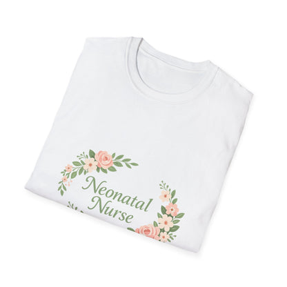 Neonatal Nurse Floral T-Shirt — Cute Gift for NICU Nurses Printify