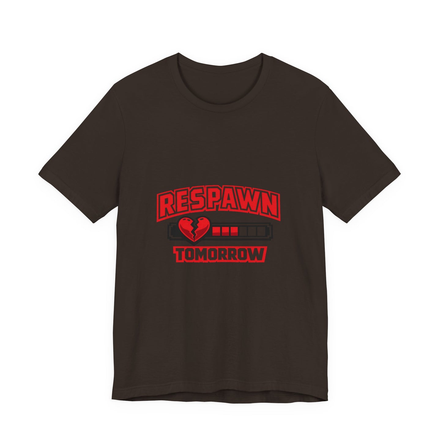 Respawn Tomorrow T-Shirt — Gamer Healing Heart Life Bar Tee