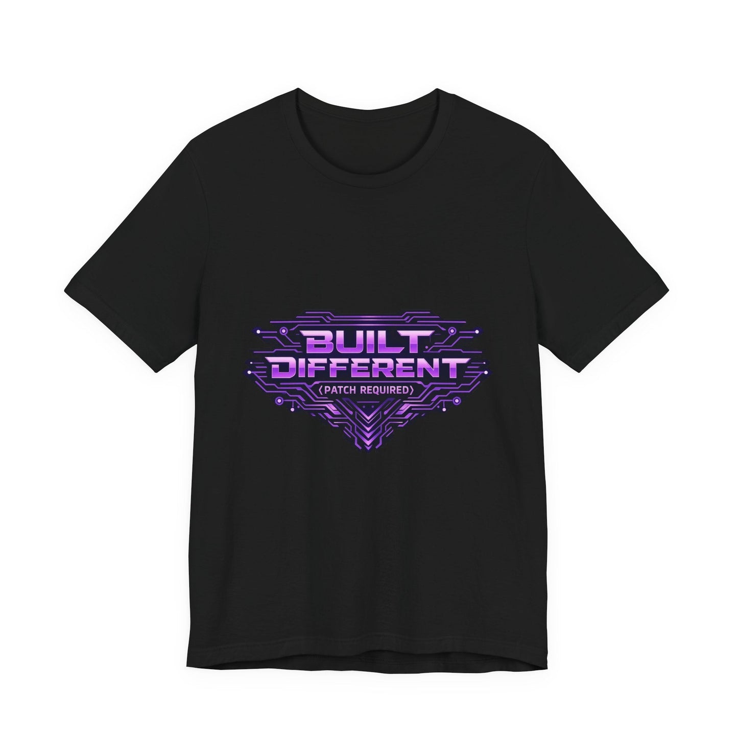 Built Different Tee — Retro Purple Gaming Graphic T-Shirt Printify