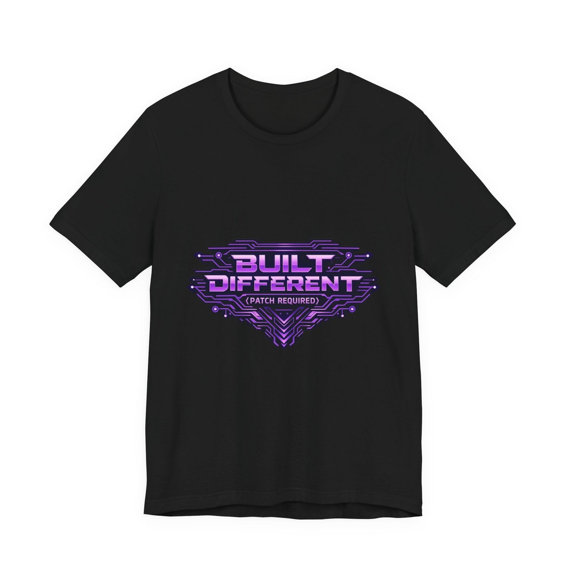 Built Different Tee — Retro Purple Gaming Graphic T-Shirt Printify